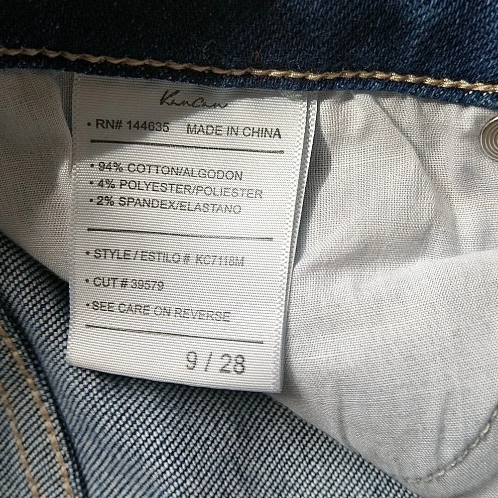 KanCan Skinny Jeans Womens 9/28 Blue Medium Wash Distressed High Rise